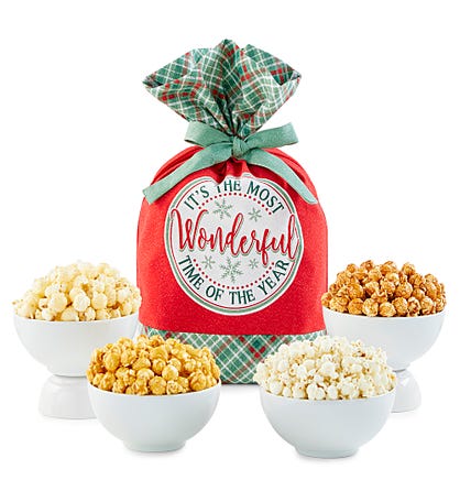 Wonderful Time of the Year Holiday Popcorn Bag